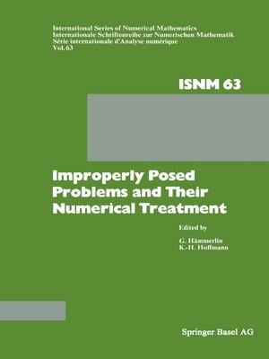 cover image of Improperly Posed Problems and Their Numerical Treatment